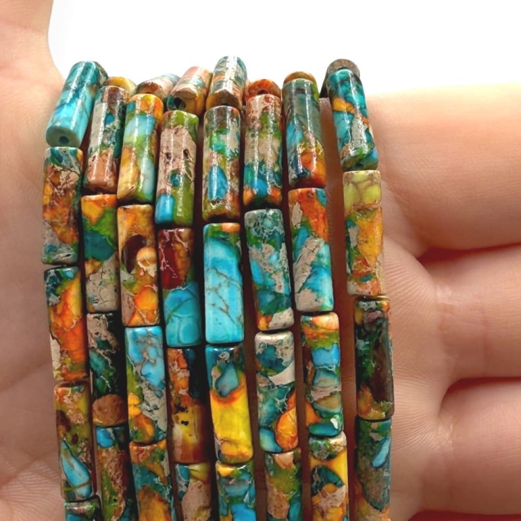 Jaspis Cesarski Miodowy / walec / ok. 4x13mm