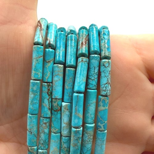 Jaspis Cesarski Niebieski / walec / ok. 4x13mm