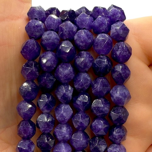 Jaspis Fioletowy / kulka grubo fasetowana /ok. 8mm