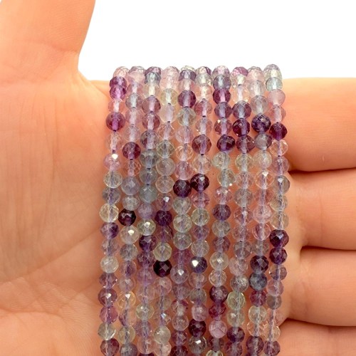 Fluoryt Ciemny / kulka fasetowana / ok. 3mmv