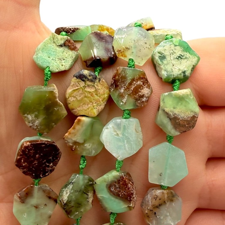 Jadeit Australijski / hexagon / ok. 14x14mm