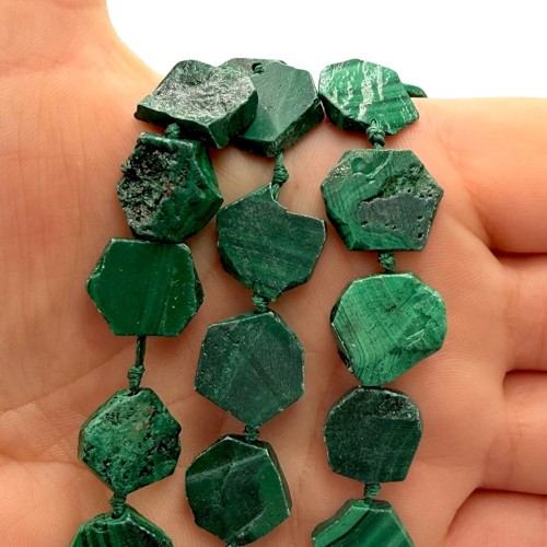 Malachit / hexagon / ok. 14x14mm