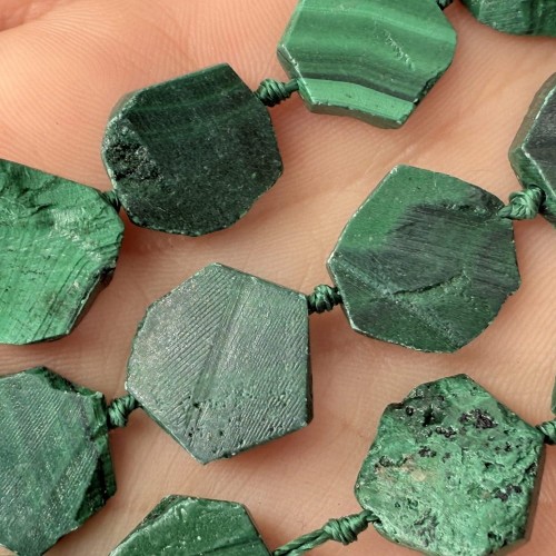 Malachit / hexagon / ok. 14x14mm