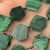 Malachit / hexagon / ok. 14x14mm