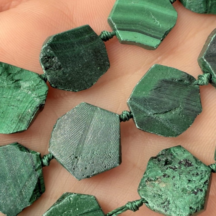 Malachit / hexagon / ok. 14x14mm