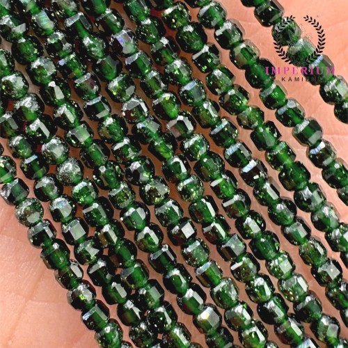 Szmaragd Nilu / kostka fasetowana / ok. 2x2mm