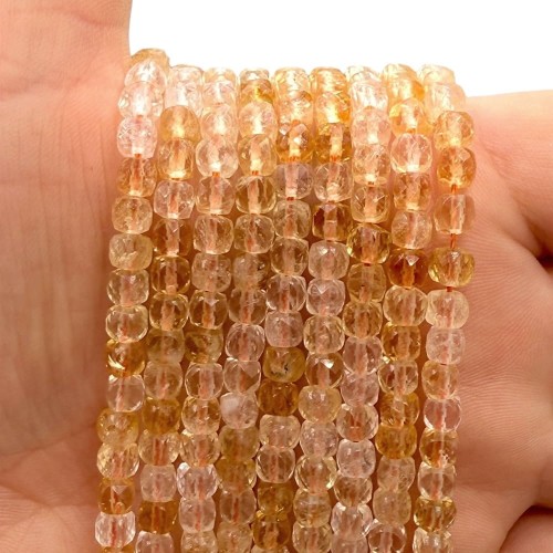 Cytryn / kostka fasetowana / ok. 4x4mm