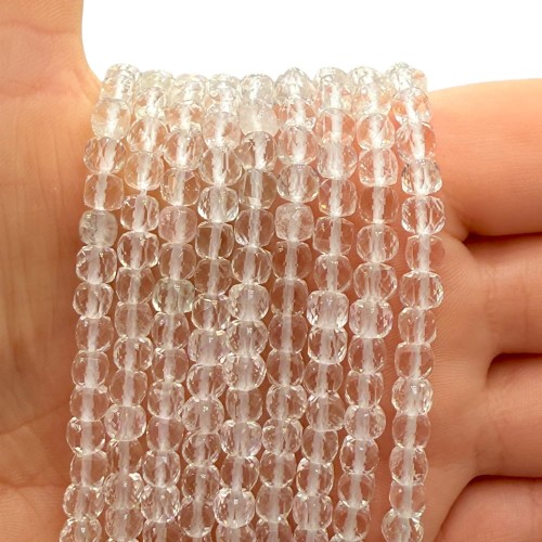 Kryształ Górski / kostka fasetowana / ok. 4x4mm