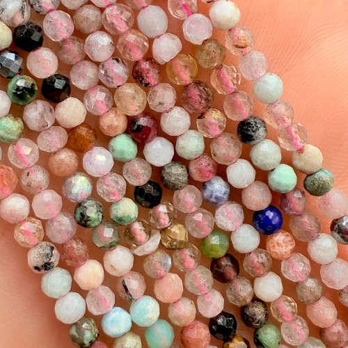 MIX kamieni / kulka fasetowana / ok. 2mm