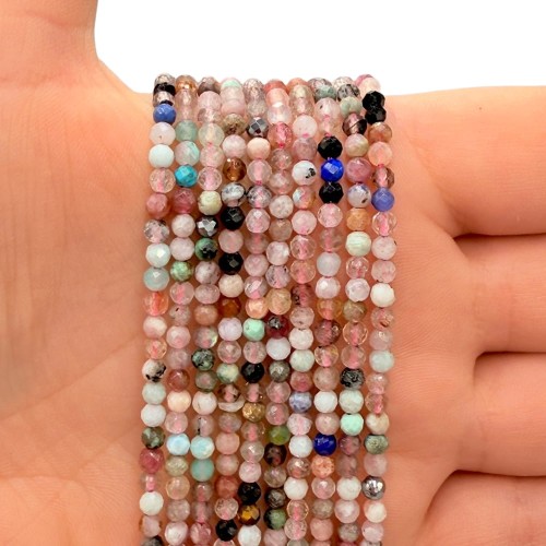 MIX kamieni / kulka fasetowana / ok. 2mm