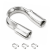 Końcówki do linek i nici 4mm / stal kolor srebrny / 20 szt