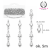 Łańcuszek serce + gwiazda ok. 3-4mm / stal kolor srebrny / 5m