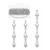 Łańcuszek serce + gwiazda ok. 3-4mm / stal kolor srebrny / 5m