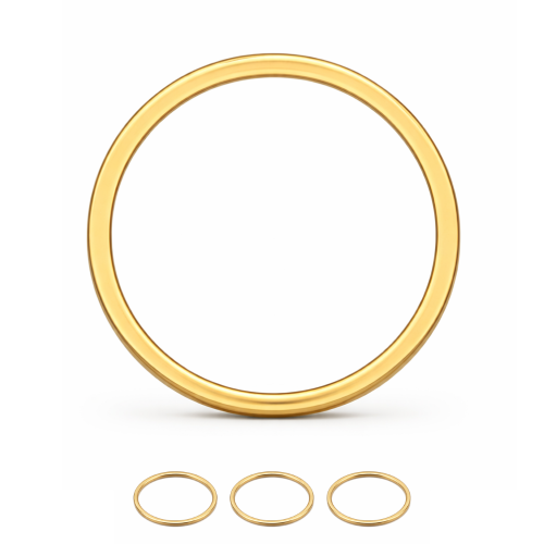 Ring ozdobny spawany / stal PVD / kolor złoty / ok. 9,7mm / 20 szt.