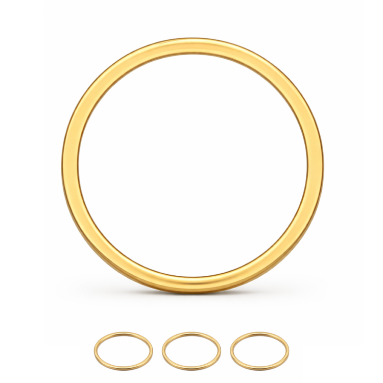 Ring ozdobny spawany / stal PVD / kolor złoty / ok. 9,7mm / 20 szt.