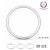 Ring ozdobny spawany / stal kolor srebrny / ok. 9,7 mm