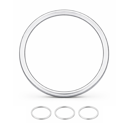 Ring ozdobny spawany / stal kolor srebrny / ok. 9,7 mm
