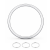 Ring ozdobny spawany / stal kolor srebrny / ok. 9,7 mm