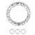 Ring ozdobny spawany z teksturą / stal kolor srebrny / ok. 8,2mm