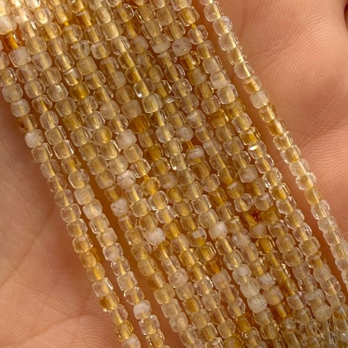 Cytryn / kostka fasetowana / ok. 2x2mm