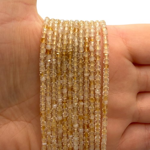 Cytryn / kostka fasetowana / ok. 2x2mm