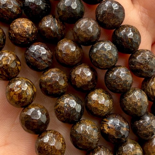 Bronzyt / kulka fasetowana / ok. 8mm