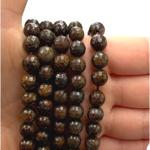 Bronzyt / kulka fasetowana / ok. 8mm