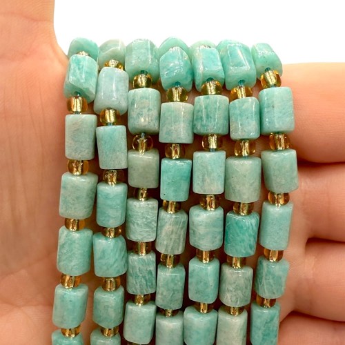 Amazonit / walec / ok. 6x8mm