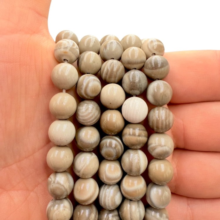 Krzemień Pasiasty / kulka gładka / ok. 8mm