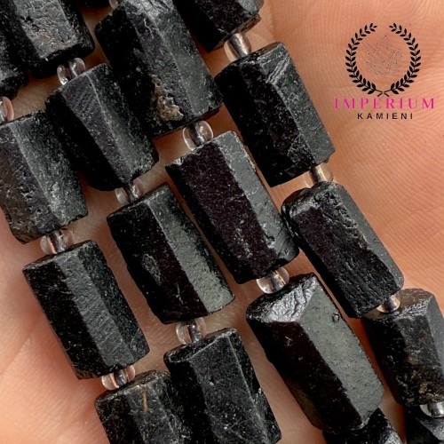 Turmalin Czarny / walec surowy / ok. 6x9 mm